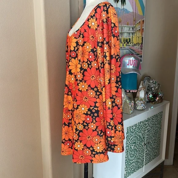 Retro & Vintage SMAK Parlour Pumpkin Mod Style Dress NWT - Picture 3 of 7